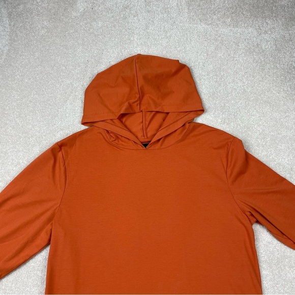 Cuts Lightweight Pullover Orange Hoodie - Picture 3 of 11